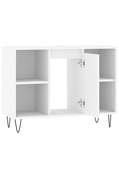 vidaxl Bathroom cabinet, white, 80x33x60 cm, composite wood