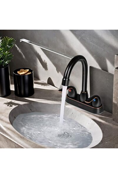 Yıldızan Terra Organik Soka Bathroom Sink Faucet, Flat Head, Brushed Nickel T...