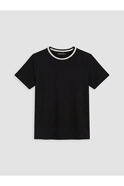 LC Waikiki Black Crew Neck Soft Touch Women's T-Shirt