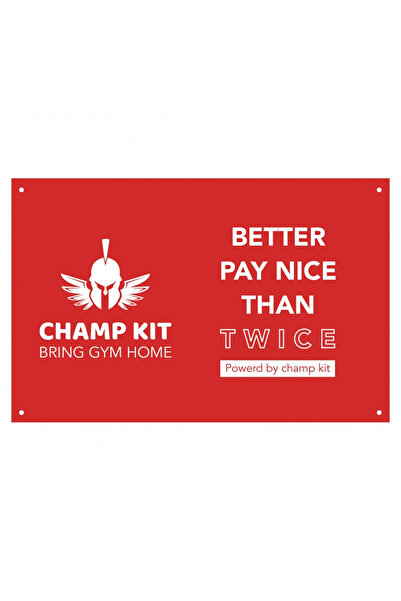 Champ Kit Shambt Kit Gym Wall Banner with Sports Theme for Adding a Professio...
