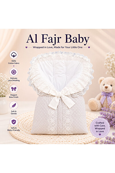 Al Fajr Babys سرير أطفال فاخر بتصميم أنيق |   قطن فاخر 100% |   كيس نوم مصنوع يدويًا |   0-3 أشهر