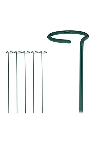 Relaxdays Set of 6 metal garden stakes Relaxdays, for supporting flowers/vege...