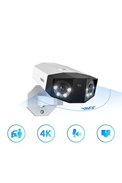 Universal كاميرا REOLINK 8MP بانورامية 3.2mm 180° ثنائية العدسة واي فاي لاسلك...