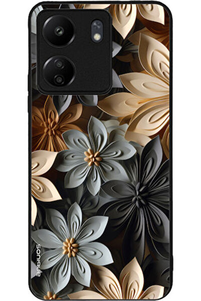 Other Θήκη Sonique Σειράς 3D Λουλουδιών για Xiaomi Redmi 13c 4G Poco C65 4G Γκρι
