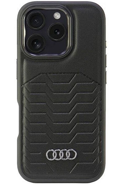 Audi Συνθετικό Δέρμα Magsafe iPhone 16 Pro 6.3 " Μαύρη Σκληρή Θήκη Au-tpupcmi...