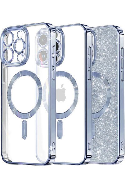 Techsuit Λαμπερή Πίσω Θήκη Σιλικόνης Ανοιχτό Μπλε (iPhone 16 Pro Max)