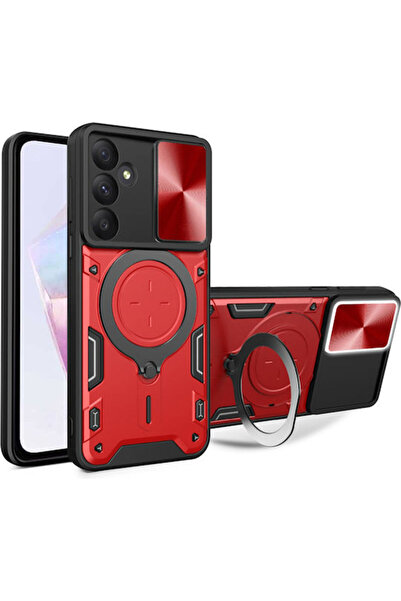 Techsuit Camguard Pro Πίσω Κάλυμμα Μεταλλικό Κόκκινο (Galaxy A36)