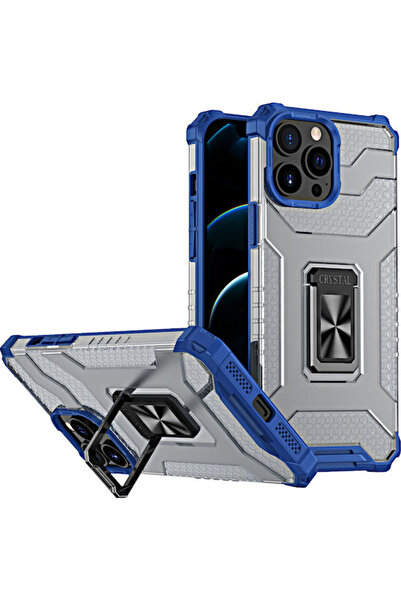 Hurtel Crystal Ring Back Cover Plastic Blue (iPhone 12 / 12 Pro)