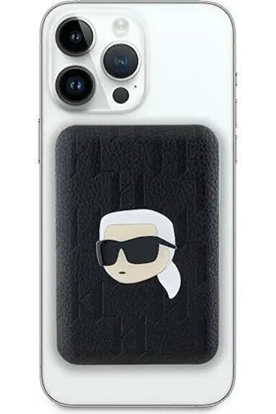 Karl Lagerfeld Ανάγλυφο Σχέδιο Κεφαλής Καρλ Magsafe Powerbank 5000mAh Μαύρο Κ...