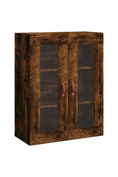 vidaxl Dulap montat pe perete, stejar fumuriu, 69,5x34x90 cm