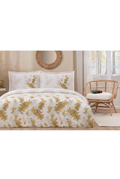 Özdilek Ranforce -Nilotica Yellow- Double Duvet Cover Set