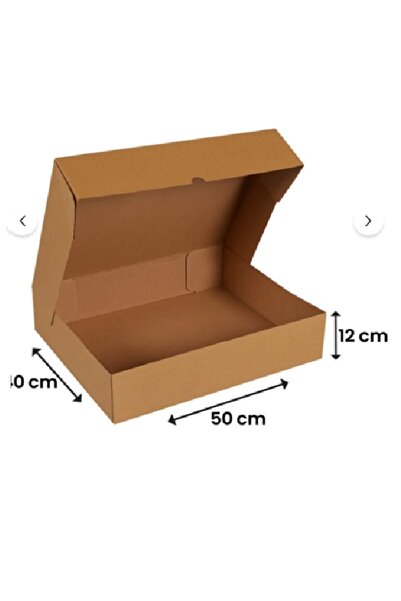 PONCİKPAZAR 50x40x12-25 Adet Kesimli Karton Kutu - Internet Ve Kargo Kutusu