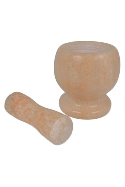 OEM Stone Mortar and Pestle for Garlic or Spices, Traditional Model, Orange, ...