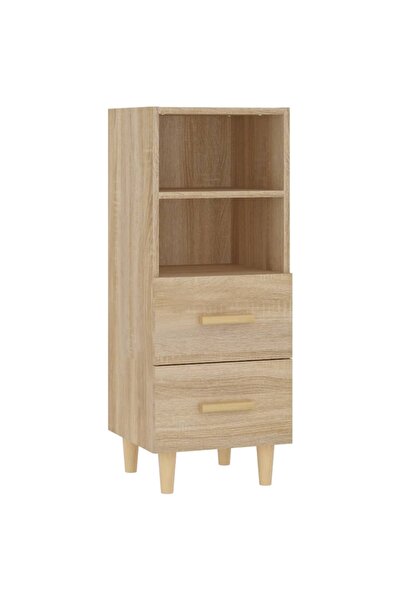 vidaxl Servantă, stejar sonoma, 34,5x34x90 cm, lemn compozit