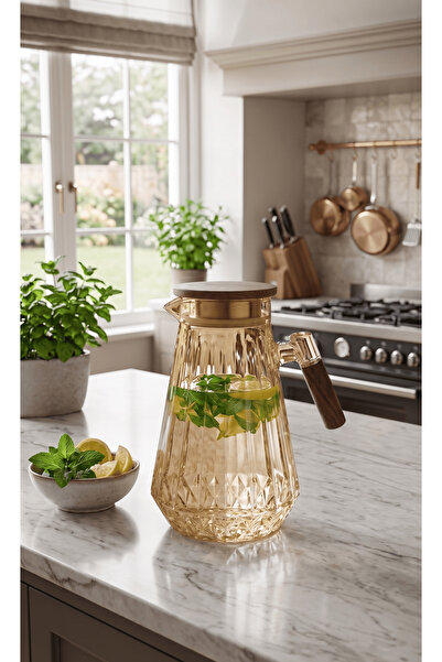 SepetçiBaba Karla Akasya Saplı Cam Sürahi 1800 Ml - 178