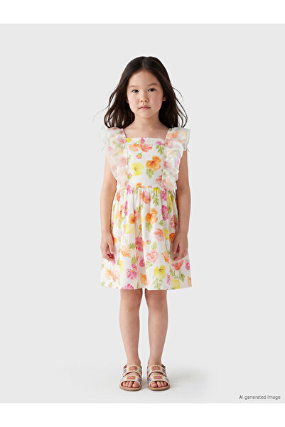 LC Waikiki Esvab • Modern & Distinctive Ruffled Floral Print Girls' Dress