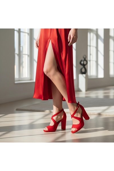 OEM Elegant women's heeled Sandals , minimalist design, made of eco- Leather ...