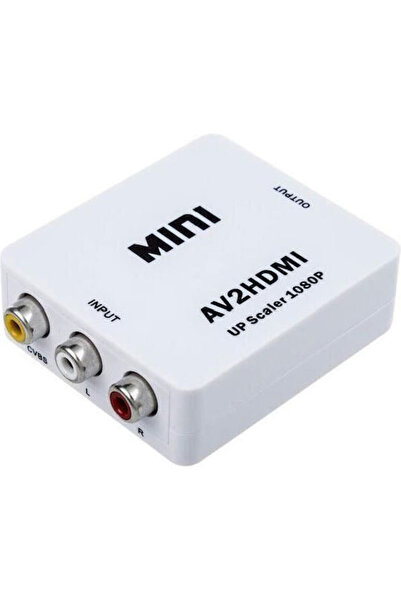 OEM Μετατροπέας HDMI θηλυκό σε RCA θηλυκό Λευκό 1 τεμ. FTT14-004
