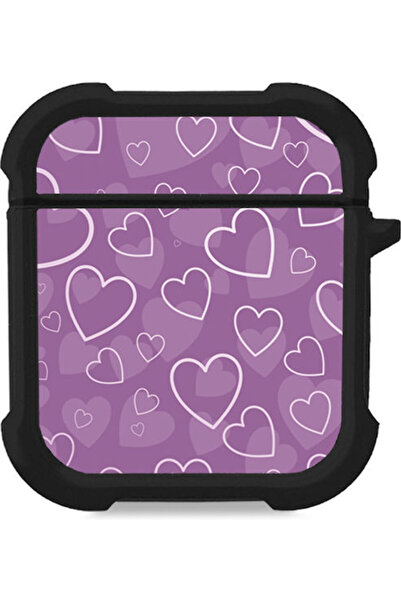 Other Θήκη Σιλικόνης Sonique Σειρά Heart AirPods 1/2 Μωβ