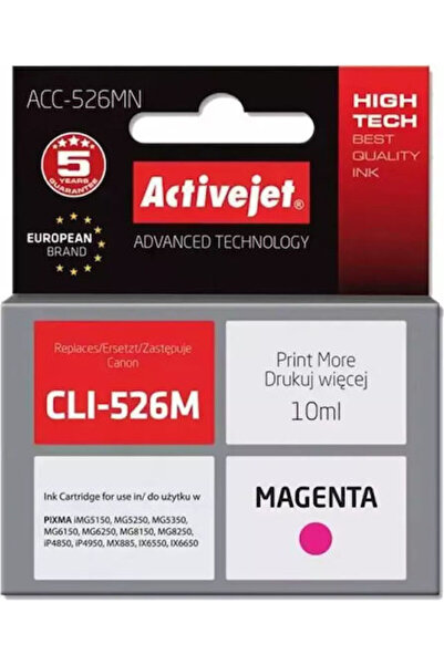 Other Συμβατό με Active Jet Μελάνι για εκτυπωτή inkjet Canon CLI-526M 10ml Μα...