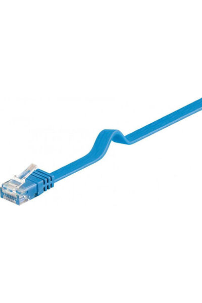 goobay Επίπεδο Καλώδιο Ethernet U/UTP Κατηγορίας 6, 1μ, Μπλε, Κωδικός: 96401