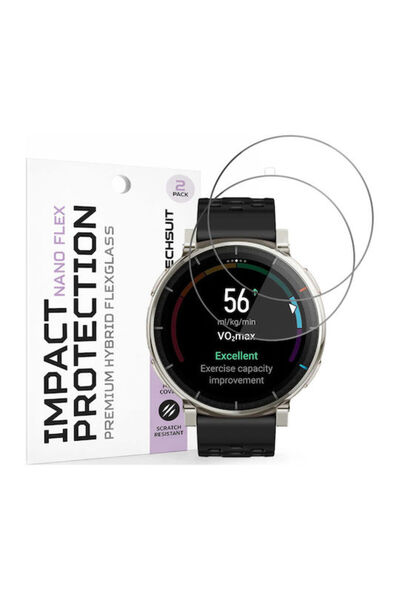 Techsuit Νάνο Φλεξ Προστατευτικό Οθόνης για Amazfit Active 3 Premium 2 Τεμάχια