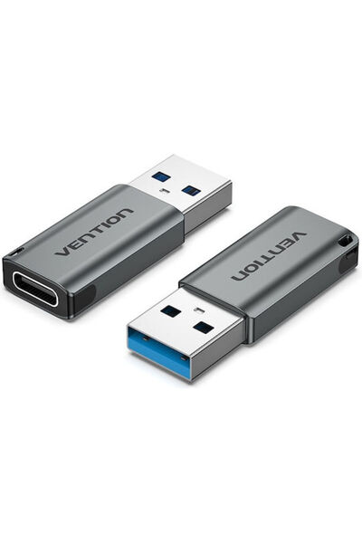 Vention Μετατροπέας USB-A αρσενικό σε USB-C θηλυκό Γκρι 1 τεμάχιο CDPH0
