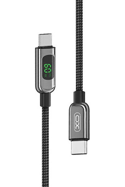 Xo Καλώδιο USB 2.0 USB-C αρσενικό - USB-C 60W Μαύρο 1μ (XO-089608)