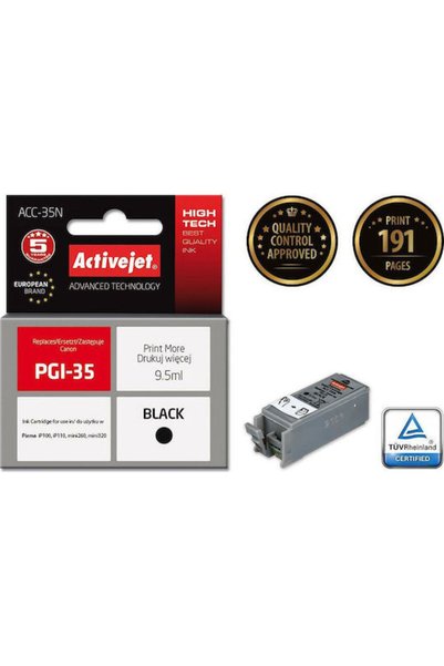 Active Συμβατό μελάνι για εκτυπωτές inkjet Canon PGI-35 9.5ml Μαύρο