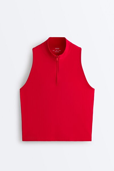 Oysho Yarım fermuarlı kolsuz T-shirt