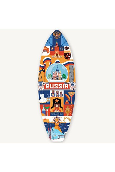"RUSSIA" Dekoratif Sörf Tahtası