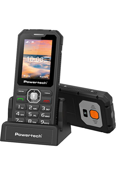 POWERTECH Sentry Armor Κινητό Τηλέφωνο Διπλής SIM με Πλήκτρα Μαύρο