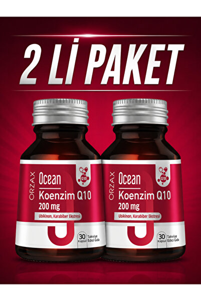 Ocean Orzax Koenzim Q10 200 Mg 30 Kapsül 2'li Paket