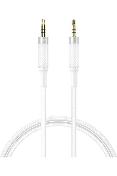 Xo Καλώδιο Jack 3.5mm Αρσενικό - Αρσενικό 3.5mm Λευκό 1μ