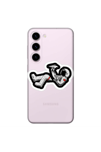 Other Samsung S23 Plus Astronaut flies a plane Transparent Silicone TPU Θήκη