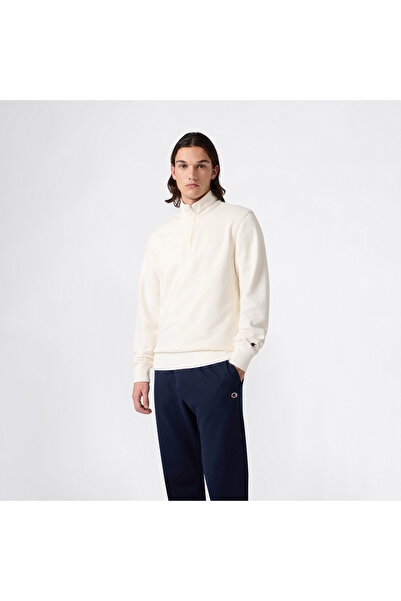 Champion Half Zip Men's Beige Sweatshirt