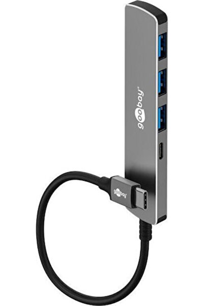 goobay Διανομέας USB 4 Θυρών USB 3.2 με σύνδεση USB-C / USB-A Γκρι Κωδικός: 7...
