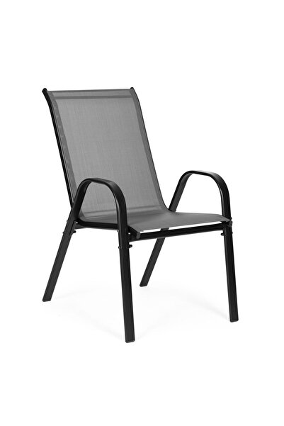 MultiGarden Set de 4 scaune de grădină și terasă MultiGarden, metal, textil, gri HOM004898