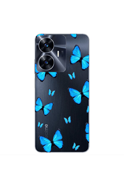 Other Realme Note 50 Mix Butterfly Transparent Silicone TPU Θήκη