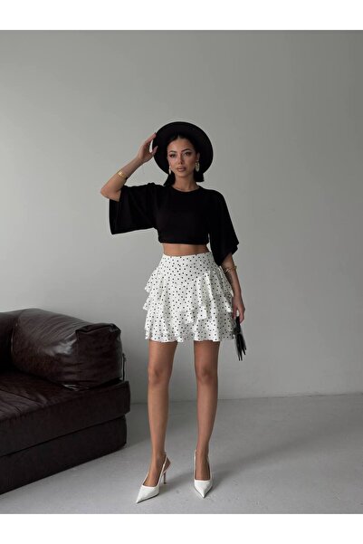 S&A Collectionn Mini Flared Skirt with Layered Shorts