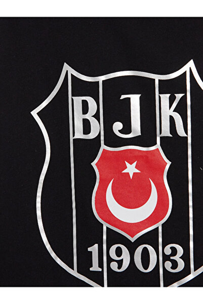 LC Waikiki Siyah Bisiklet Yaka Beşiktaş Baskılı Erkek Çocuk Atlet