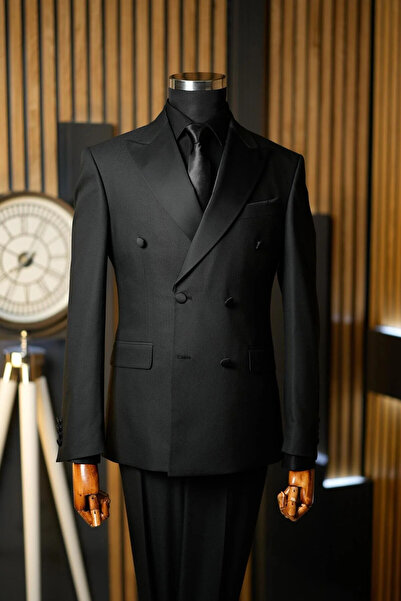 MODMEN Damatlık Takım Elbise Slim Fit Kruvaze –SlimFit 1 beden büyük tercih e...