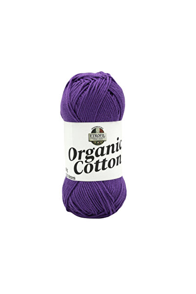 Etrofil Fir de tricotat din bumbac organic Orhidee violet 100% bumbac organic...