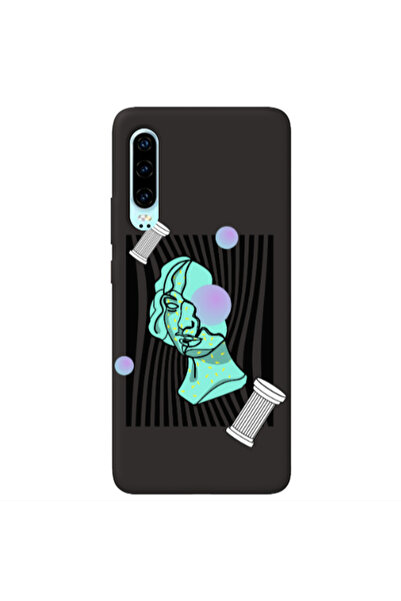 Other Huawei P30 Columns Black Colored Silicone TPU Θήκη