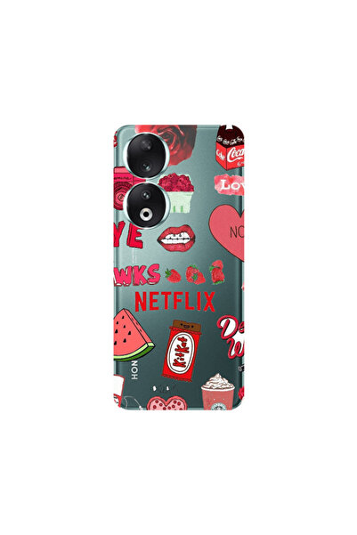 Other Honor 90 5G pizza is my valentine Transparent Silicone TPU Θήκη
