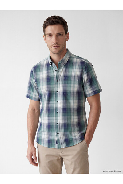 LC Waikiki Peak New Season Regular Fit Plaid Poplin Men's Shirt