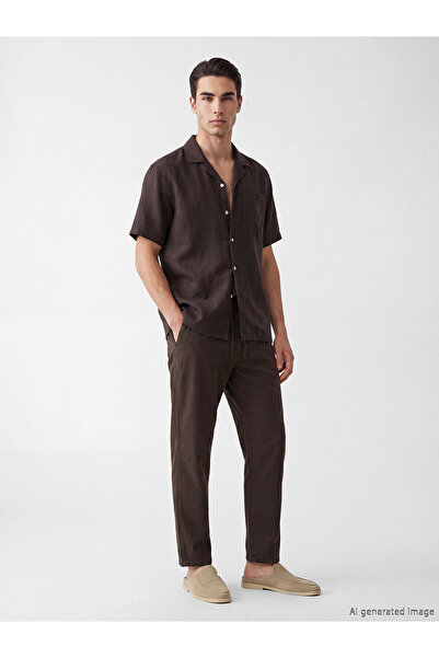 LC Waikiki Nevavm Comfortable Fit Lace-Up Gabardine Men's Trousers with a Dif...