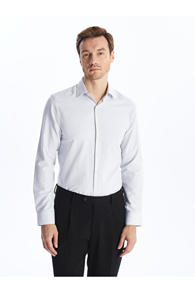LC Waikiki Nevavm Slim Fit Long Sleeve Dobby Men's Textured Shirt with Differ...