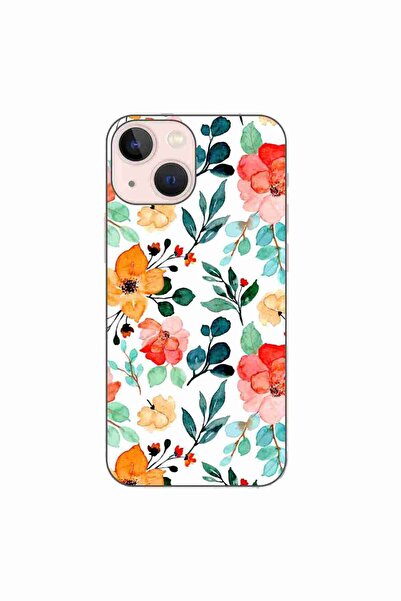 OEM Husa compatibila cu Apple iPhone 13 Mini Silicon Gel Tpu Model Painted Fl...