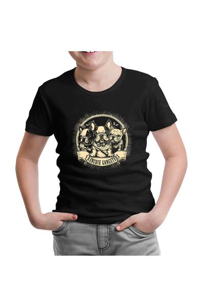 Lord T-Shirt تي شيرت فرنسي بولدوغ جانجستر أسود للأطفال